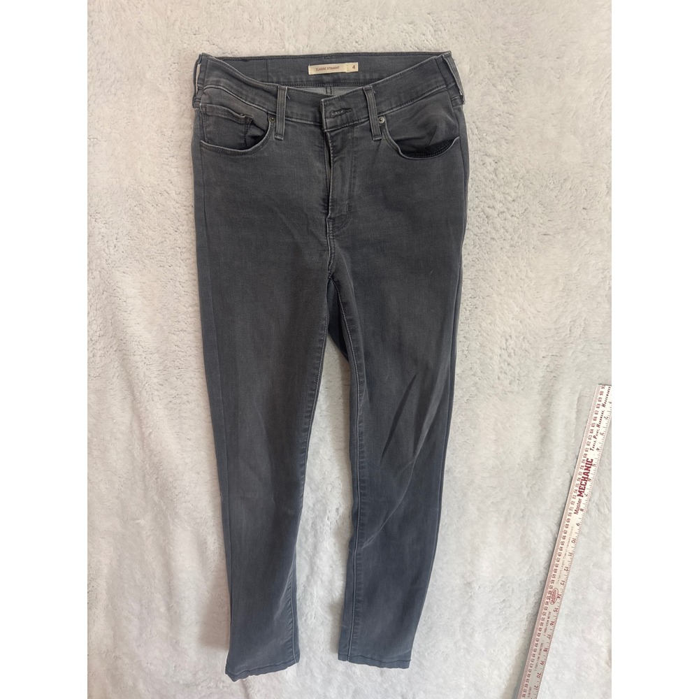 Levis‎ Classic Straight Gray Wash Jeans Women's Size 4 Denim Pants